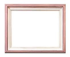 cadre photo en bois peint rose et blanc
