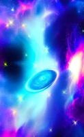 galaxie espace arrière-plan univers ciel magique nébuleuse nuit cosmos violet. fond d'écran de galaxie cosmique poussière d'étoiles de couleur étoilée bleue. bleu texture abstrait galaxie futur infini sombre lumière profonde photo
