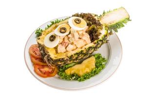 salade d'ananas et de poulet photo