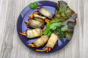 rouleaux d'aubergine à la carotte photo