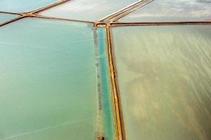 vue aérienne saline dans la baie des requins en australie photo