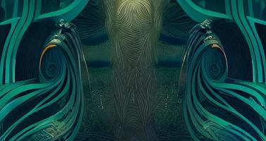 arrière-plan psychédélique coloré composé de formes courbes imbriquées. illustration
