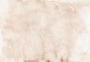 texture de fond marron clair neutre aquarelle. Taches de couleur taupe calmes sur papier, peintes à la main. photo