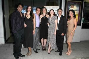 los angeles, 15 août - vincent spano, claudia eva-marie graf, john colella, stefanie fredricks, andy hirsch, betsy russell à la première de fort mccoy au music hall theatre le 15 août 2014 à beverly hills, ca photo