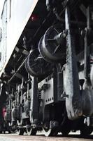 roues d'une locomotive moderne russe photo
