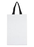 sac en papier blanc isolé sur blanc avec un tracé de détourage photo