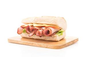 sandwich sous-marin jambon et salade photo