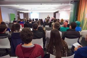 vue du conférencier de la conférence photo