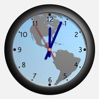 horloge avec globe terrestre bkg