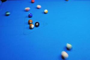 boules de billard vue photo