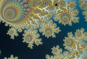 beau zoom sur la fractale mathématique infinie de l'ensemble de mandelbrot. photo