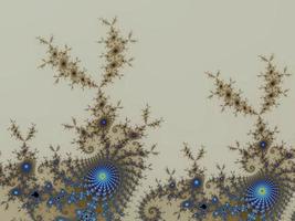 3d-illustration d'un beau zoom sur la fractale mathématique infinie de l'ensemble de mandelbrot. photo