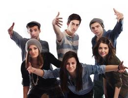 groupe d'adolescents heureux photo