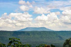 panorama des hautes montagnes en thaïlande magnifique paysage de saison des pluies dans les montagnes ont tout le ciel nuages et brume. photo