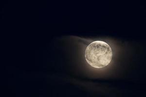 pleine lune sur le noir photo