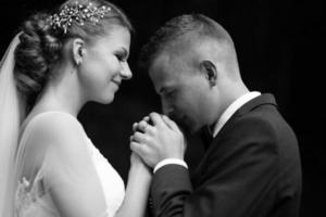 portrait de couple de mariage photo