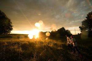 portrait de couple en plein air photo