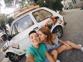 portrait de couple en plein air photo