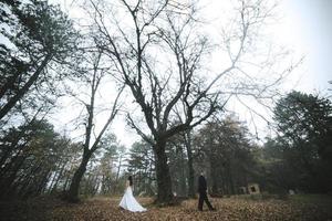 couple marié à l'extérieur photo