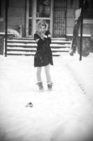 femme dans la neige photo