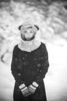 femme dans la neige photo