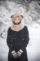 femme dans la neige photo