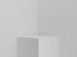 podium de cylindre vide sur fond minimal. scène minimale abstraite avec des formes géométriques. conception pour la présentation du produit. rendu 3d. photo