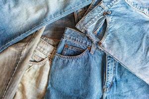 beaucoup de fond de jeans bleu denim photo