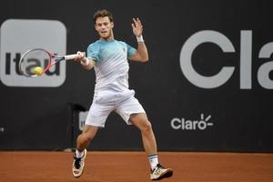 rio de janeiro, brésil - 25 février 2017 - diego schwartzman arg dernier match lors de l'open de rio 2018 tenu au jockey club brasileiro. photo