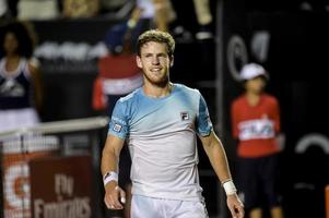 rio de janeiro, brésil - 25 février 2017 - diego schwartzman arg dernier match lors de l'open de rio 2018 tenu au jockey club brasileiro. photo