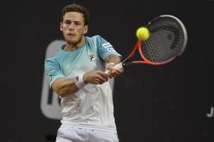 rio de janeiro, brésil - 25 février 2017 - diego schwartzman arg dernier match lors de l'open de rio 2018 tenu au jockey club brasileiro. photo