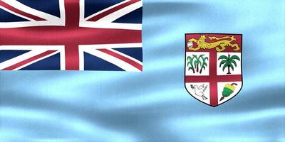 drapeau fidji - drapeau en tissu ondulant réaliste photo
