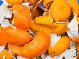 écorces séchées d'oranges et de mandarines photo