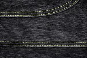 la texture du tissu denim noir photo