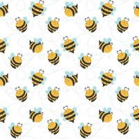 Les motifs d'été à motif abeille sans couture sont parfaits pour la conception de tissus, le textile, le papier peint, le papier d'emballage, l'emballage et d'autres produits à la mode photo