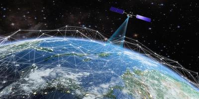 le satellite transmet un signal photo