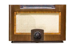 radio antique sur blanc photo