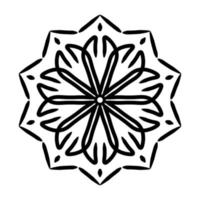 ornement de mandala avec fond blanc photo