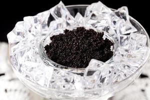 caviar noir sur glace photo