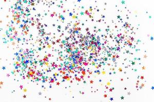 fond de texture de confettis étoiles couleur festive photo