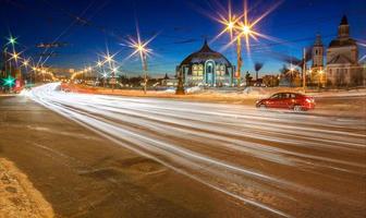 nuit d'hiver à tula, russie photo