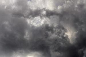 fond de nuages d'orage d'été gris. vue zénithale depuis la surface du sol. photo