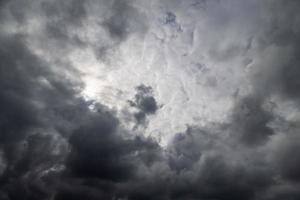fond plein cadre de nuages d'orage entrants gris photo