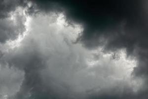 gris nuages d'orage entrant sombre toile de gros plan photo