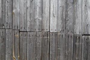 texture et fond de surface de mur de planches de bois gris désordonné photo