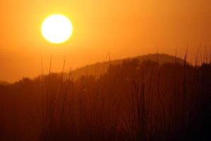 coucher de soleil sur la plage photo