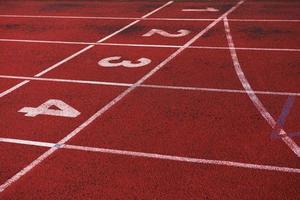 vue sur la piste d'athlétisme photo