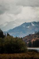 arbres et vue sur la montagne photo