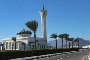 mosquée en egypte à sharm el sheikh, péninsule du sinaï. photo