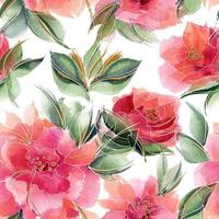 motif floral rose sans couture avec petites fleurs parfumées photo